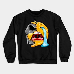 Cry Zombie Emoji Crewneck Sweatshirt